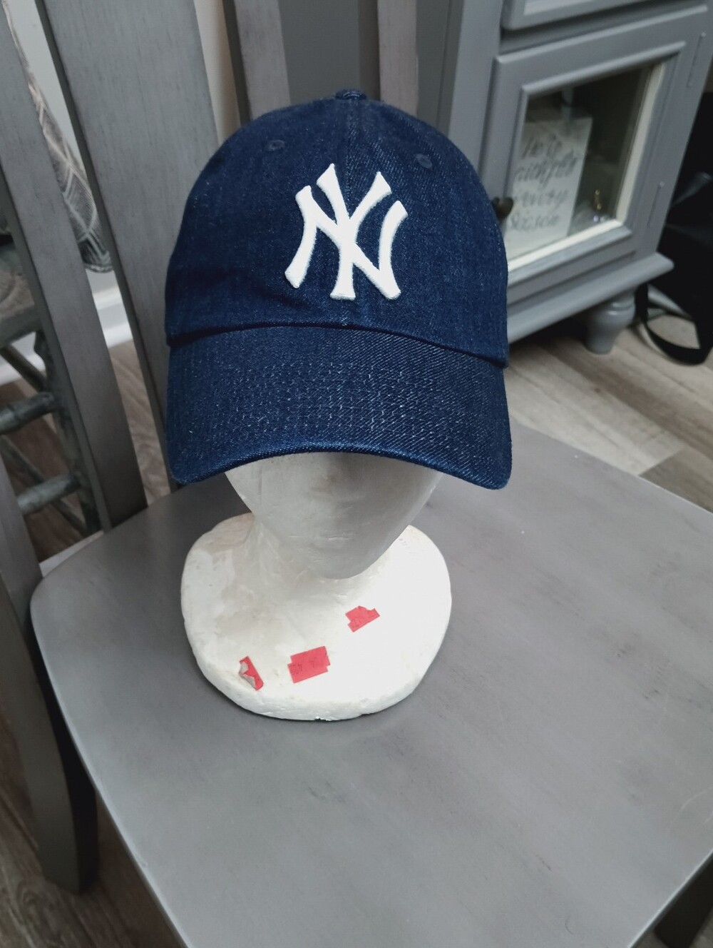 Rare Men's Denim New York Yankees Baseball Cap